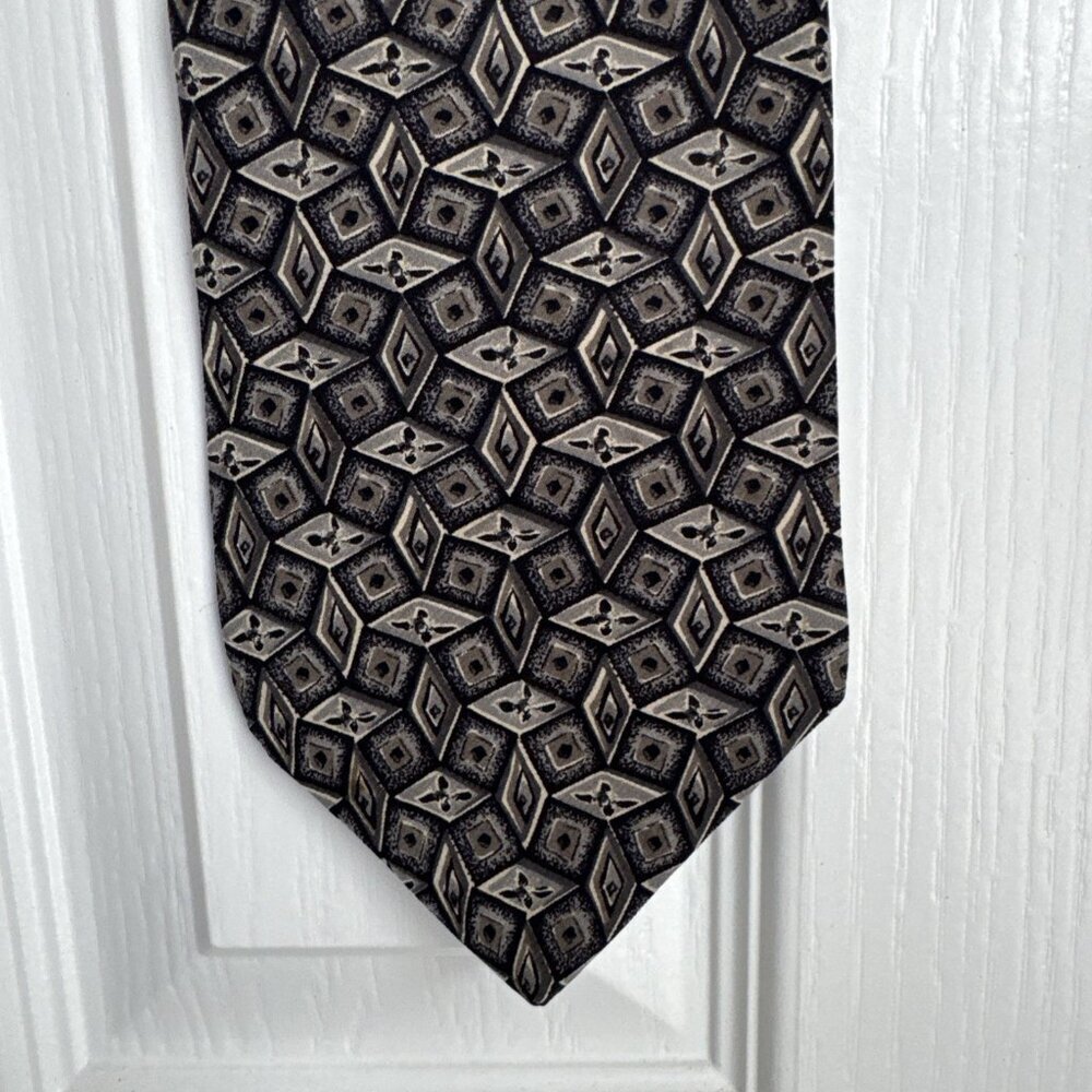 Peter Thomas by Superba est 1873 100% Italian Silk Abstract Pattern Fall Tones